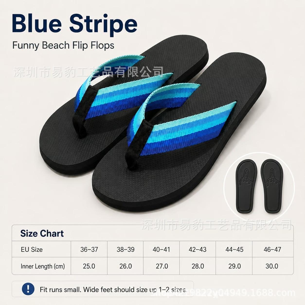 Cross-Border New Middle-Finger Sand-Print Flip-Flops Middle Finger Sandprint Flip Flops